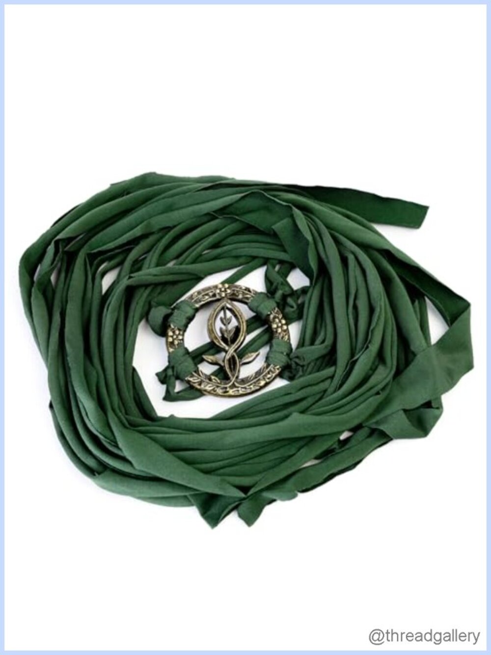 Viking Wrap Belt with Leaf Ring Adjustable Elastic Renaissance
